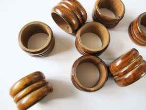 Ronds de serviette, ronds de serviette en rotin, ronds de serviette en osier, décor de table - Product Image 2