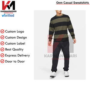 LOGO personnalisé nom de marque lettre conception pull en tricot surdimensionné 100% coton décontracté chaud hiver pull hommes à la mode Streetwear ample - Product Image 5