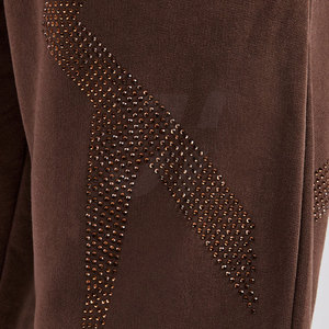 Pantalon de créateur pour homme avec strass droits scintillants Pantalon pour homme décoré de style moderne - Product Image 6