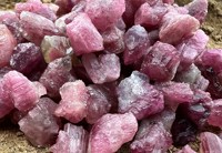 Piedras Preciosas Naturales Semipreciosas Sueltas de Excelente Calidad, Turmalina Rosa Cruda de 5-12 mm, Certificadas por Terceros
