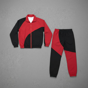 Ensemble de jogging en nylon et polyester Ensemble 2 pièces Veste et pantalon de survêtement en nylon zippés patchwork Survêtements en nylon personnalisés pour hommes - Product Image 6