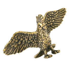 Escultura de Loro Dorado Volador de Latón Fundido, Decoración de Jardín para el Hogar, Loro de Lujo en Miniatura, Decoración de Interiores, Pequeña Estatua - Product Image 1