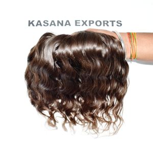 Venta al por mayor barato 100% fabricante pelo de color natural negro mujer máquina doble trama onda profunda ondulado negro mujeres cabello humano - Product Image 2