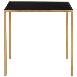 홈 장식 블랙 코팅 금도금 다리 스탠드 사이드 테이블 거실 장식 새로운 디자인 멋진 현대 엔드 테이블
