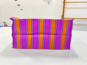 Eco-Friendly Custom Handloom Recycled <b>Nylon</b> <b>Tote</b> Cosmetic <b>Bags</b> Fashionable Striped Woven Shopping Pouches Reusable <b>Zipper</b> - Product Image 3