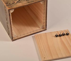 Handmade Wooden Engraved Urn for Human Ashes Adult Male Female Satin Bag Cremation urns <b>Box</b> (Butterfly(250lbs)) - Product Image 5