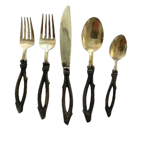 Utensilios de cocina Juego de cubiertos Mango pintado a mano hecho a mano Cubiertos Accesorios Mesa Estilo moderno Juegos de cubiertos - Product Image 4