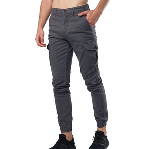 Wholesale Premium Quality Luxury Men Grey Cargo Jogging <b>Trousers</b> With <b>Elastic</b> <b>Waist</b> and Side Pockets with Customized Logo & Size - Product Image 1