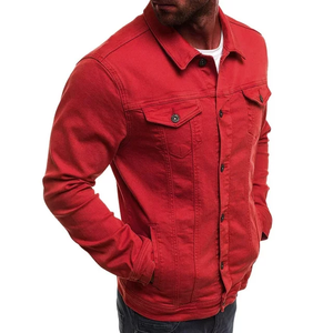 Veste pour hommes de couleur unie confortable grande taille design personnalisé prix de gros veste en jean délavé élégant pour hommes de BD - Product Image 6