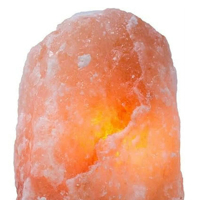 Lámpara de sal rosa del Himalaya con forma de pirámide Feng Shui decorativa USB de alta calidad tallada en roca natural OEM personalizado de Pakistán
