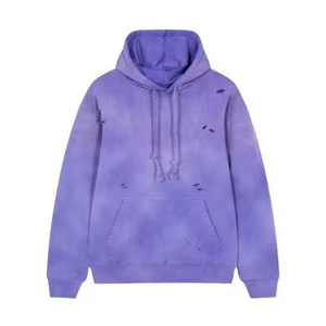Sweat-shirts à capuche pour hommes sur mesure, fermeture éclair, effet délavé au soleil, style streetwear, vêtements d'hiver, sweats-shirts à capuche délavés à l'acide pour hommes - Product Image 6