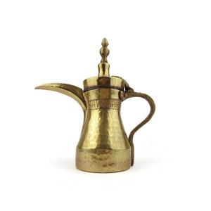 หม้อกาแฟต้าอัลลาห์ทองเหลืองยุค19th หม้อกาแฟหรูหราทำจากทองเหลืองยุคโบราณของอุตสาหกรรม - Product Image 1