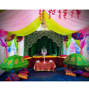 ฉากหลังเมฮาราบับปักลายสำหรับเวที,ฉากหลังแบบโค้งสำหรับงานแต่งงานสไตล์มุสลิม - Product Image 1