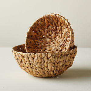 ตะกร้าสานจากฟางขนาดเล็ก  ตะกร้ารูปทรงชามจากผักตบชวา  เป็นมิตรกับสิ่งแวดล้อม - Product Image 1