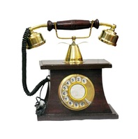 Téléphone rotatif filaire européen antique, téléphone à cadran rotatif vintage, combiné téléphonique avec cadran rotatif, téléphone fixe antique