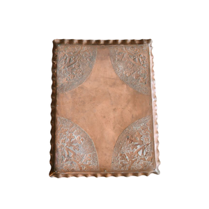 Plateau de service rond en cuivre massif de style vintage, plateau décoratif de style antique, articles de cuisine pour la maison, plateau de table basse, bon prix - Product Image 3