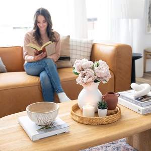 Nouvelle qualité Design naturel rotin canne servant plateau rond pour hôtel fête de mariage Design élégant rotin - Product Image 4