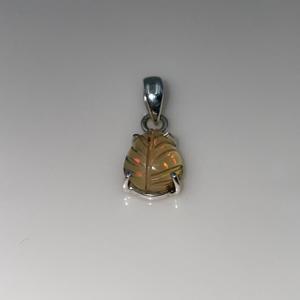 Colgante de ópalo etíope de Plata de Ley 925 hecho a mano, estilo Vintage multifuego, latón cristiano de moda para niños - Product Image 3