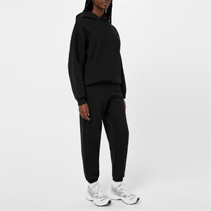 Chándal informal de Invierno para mujer con pantalones de tela gruesa, chándal de invierno de felpa para mujer, conjunto cómodo de dos piezas con capucha, invierno cálido - Product Image 1