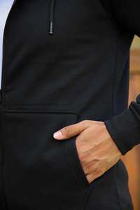 High Quality Tracksuit Black Hooded Unisex Tracksuit for Men and Women Custom Tracksuits for Women - Product Image 3