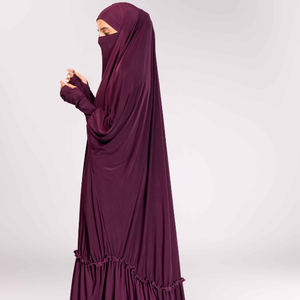 Diseño moderno de una pieza para Jilbab hasta el suelo ajuste suelto islámico Abaya accesorio de ropa musulmana tradicional - Product Image 1