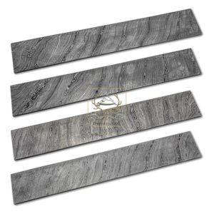 Palanquilla de acero damasco de acero al carbono forjado a mano con patrón cuadrado 58-62 HRC dureza para la fabricación de cuchillos, acero al carbono forjado a mano - Product Image 3