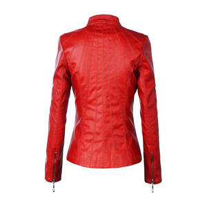 Vestes en cuir pour femmes à la mode pour vêtements d'hiver/Meilleures ventes Vestes en cuir vierges à manches longues pour femmes - Product Image 2