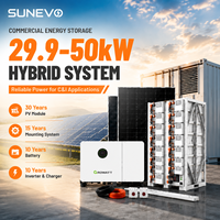 Système d'énergie solaire hybride Growatt 30kW 40kW 50kW avec panneaux monocristallins et batterie LiFePO4 pour centrale électrique industrielle