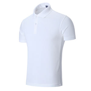 Polo transpirable en blanco para hombre con logotipo bordado personalizado, Polo de golf de poliéster y algodón para hombre - Product Image 6