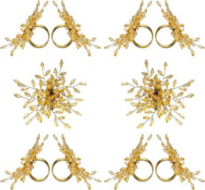 Rond de serviette de luxe classique pour les fêtes et les mariages en laiton perlé rond avec un design exclusif nouveau modèle pour la décoration de table - Product Image 3