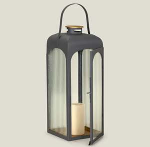 Linterna de Vela decorativa gris rústica antigua de lujo para el hogar, boda, Hotel, Resort y Navidad, decoración de Pascua - Product Image 6