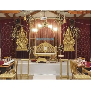 Scène de mariage de Style Royal traditionnel, décoration de scène de réception de mariage à la mode, décoration de scène de réception de mariage à la mode - Product Image 1