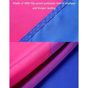 Paquete de 10 Banderas Bisexuales de 3x5 pies, Banderas Bi Resistentes para Exteriores Hechas en EE. UU., Bandera del Orgullo Bisexual de Colores Vivos en Poliéster - Product Image 2