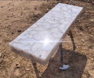 Sello de Ágata Pulida Artesanal, Decoración de Hogar de Lujo, Modelo de Flor Religiosa, Rectangular, de Resina de Ágata, Artesanía Exquisita para Mesa - Product Image 2