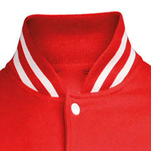 Veste universitaire en cuir véritable sur mesure, vente en gros d'usine, conception OEM, respirante, coupe-vent, haute qualité, broderie sur le devant pour hommes - Product Image 2