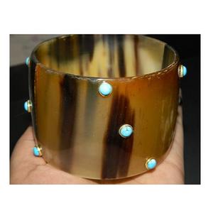 Vintage Style Designer Fashion <b>Bracelet</b> Handcrafted Natural Horn Cuff Bangle with Pure <b>Pearl</b> Horn Bone Jewelry Gift Viking - Product Image 2