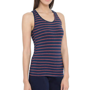 Camiseta sin mangas para mujer de etiqueta privada Mezcla de algodón Sin mangas Ropa informal - Product Image 1