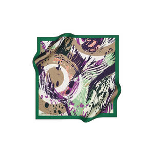 Floral Cotton <b>Square</b> <b>Scarf</b> with Custom Design - Product Image 1