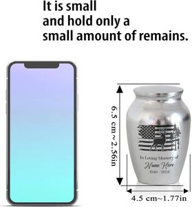 Personalized Deer Hunting Urns Stainless Steel Decorative <b>Memorial</b> <b>Keepsake</b> Urns for Human Ashes Gifts Hunter Custom Size Silver - Product Image 3
