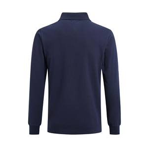 Polo de moda de algodón 100% con cuello informal de estilo estadounidense de manga larga para hombre, polos de algodón ajustados, polos de estilo clásico - Product Image 4