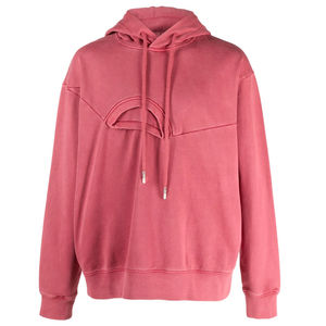 Sweat à capuche pour homme en coton surdimensionné à épaules tombantes avec logo brodé, confortable, style streetwear, avec strass, personnalisable OEM - Product Image 4