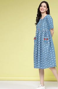 Robe ethnique pour femmes de haute qualité, design tissé, design imprimé élégant, robe pour femmes pour les occasions spéciales - Product Image 3