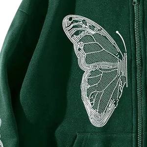 เสื้อฮู้ดผู้ชายประดับพลอยเทียมน้ำหนักเบาออกแบบได้ตามต้องการ - Product Image 4