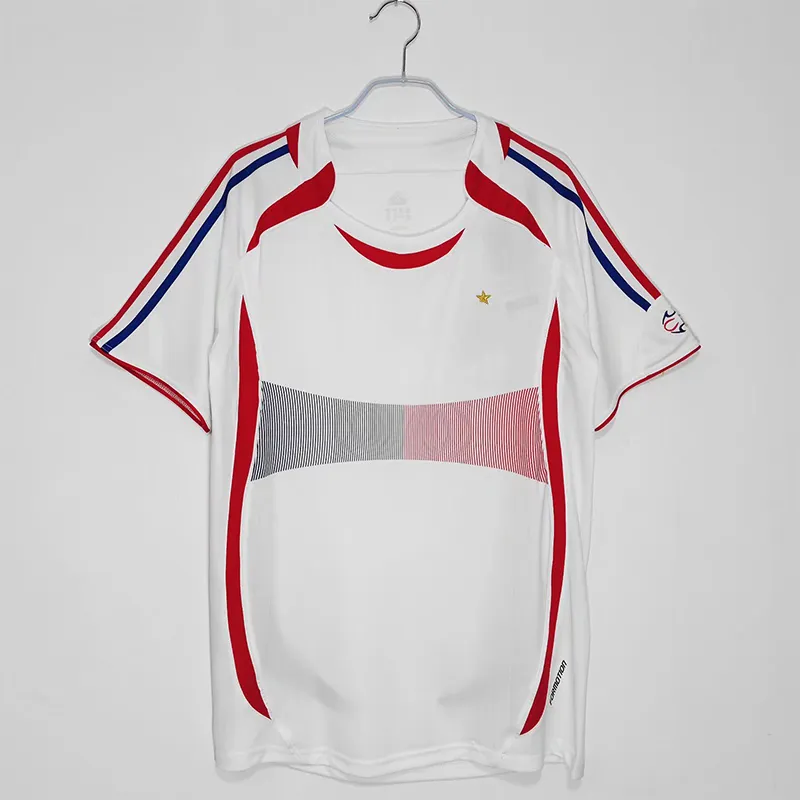 weißes fußballtrikot camisetas futbol retro 2006 frankreich vintage jersey retro france shirt maillot france retro marsameille