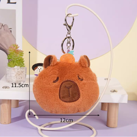 Porte-clés en peluche Capybara avec rembourrage en coton PP 11-30cm Jouet mignon pour enfants et collectionneurs Unisexe 8-13 ans 34g Manuel Mon magasin