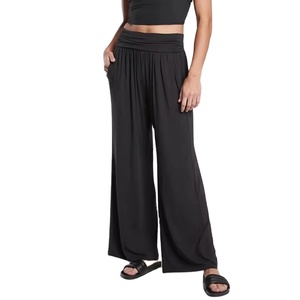 กางเกงโยคะยาวเต็มรูปแบบน้ำหนักเบาลำลองทรงหลวมกางเกงจ็อกเกอร์ไซส์ใหญ่พิเศษปิดเอวยางยืดลายพื้นสำหรับใส่ออกกำลังกายวิ่ง - Product Image 3