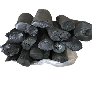 Briquetes de carvão para churrasco de coco feitos à máquina, madeira dura hexagonal de longa queima, comprador na Europa