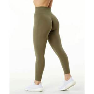 Seamless Knit Fabric 51% Polyamide 38% Polyester 11% Elastane Tapered High Waisted <b>Willow</b> Womens Seamless Scrunch Legging - Product Image 3