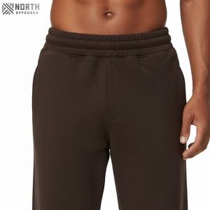 Pantalon de survêtement Baggy surdimensionné droit personnalisé à jambe large pantalon de survêtement évasé 100% coton pantalon de survêtement évasé décontracté pour hommes hiver - Product Image 4