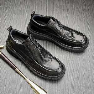 Chaussures Oxford en cuir de vachette pleine fleur avec talon amorti et design antidérapant, chaussures habillées pour hommes, chaussures en cuir - Product Image 5